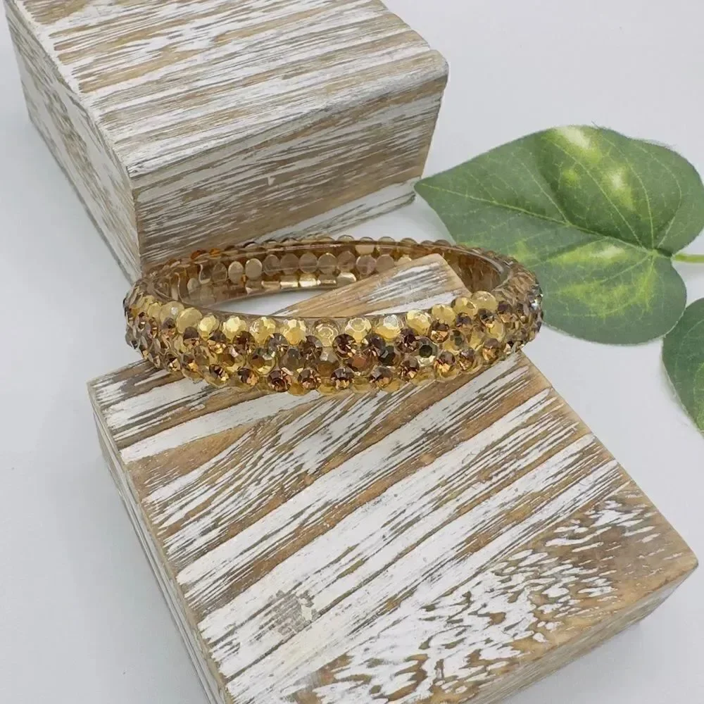 Vintage Lucite Crystal Bangle